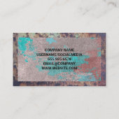 古い錆びた金縁ど属 |テクスチグランジャの背景 名刺 (裏面)