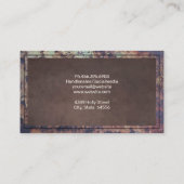 古い錆びた金縁ど属 名刺 (裏面)