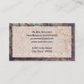 古い錆びた金縁ど属 |壁のテクスチャ 名刺 (裏面)