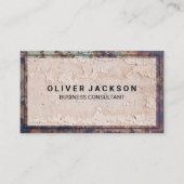 古い錆びた金縁ど属 |壁のテクスチャ 名刺 (正面)