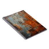 古い錆びた鋼さびた金属のテクスチャ ノートブック (右側)