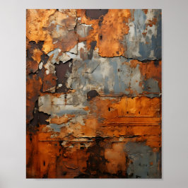 古い錆びた鋼さびた金属のテクスチャ ポスター