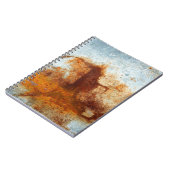 古い錆びた鋼プレート、古い亜鉛プレートテクスチャと ノートブック (左側)