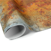 古い錆びた鋼プレート、古い亜鉛プレートテクスチャと ラッピングペーパー (ロールコーナー)