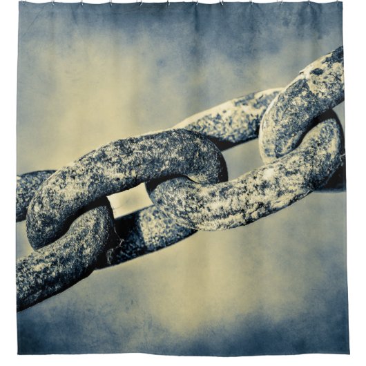 古い錆びた鎖 シャワーカーテン (正面)