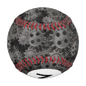 古い錆状の金属ギアまたは機械部品 野球ボール (裏面)