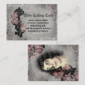 古い鍵およびバラのカスタムの写真 コーリングカード (正面/裏面)