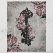 古い鍵とバラ チラシ (裏面)