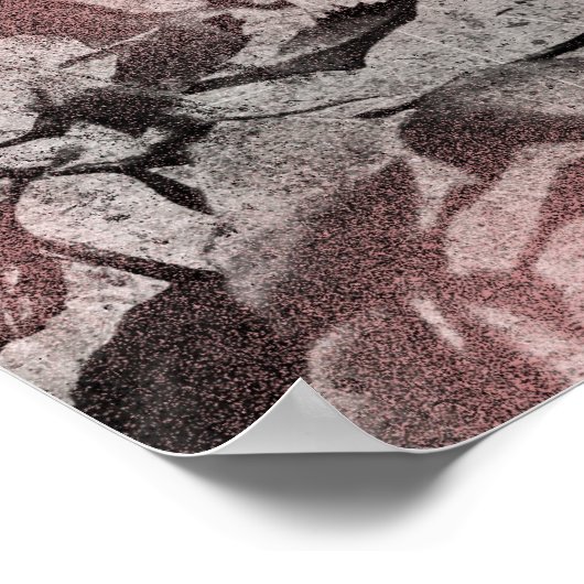 古い鍵とバラ ポスター (角)