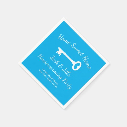 古い鍵引っ越し祝いパーティーパーティーナプキン新居 スタンダードカクテルナプキン (角)