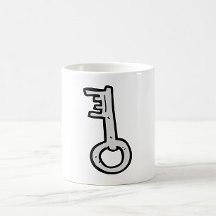 古い鍵 コーヒーマグカップ