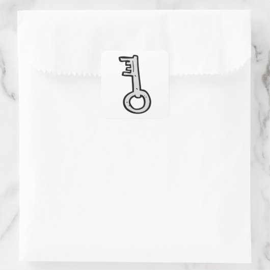 古い鍵 スクエアシール (バッグ)