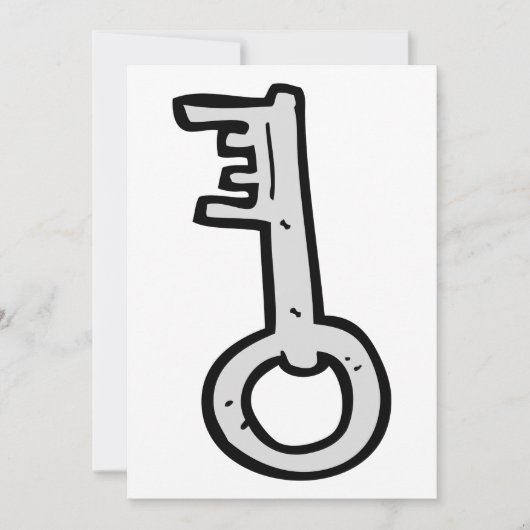 古い鍵 招待状 (正面)