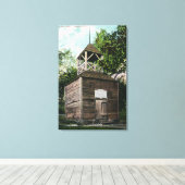 古い鐘楼#のビュー キャンバスプリント (インサイチュ (ウッドフロア))