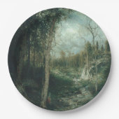 古い開拓地の絵  (1881) - 紙皿 (正面)