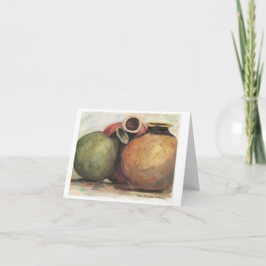 古い陶器Notecard カード (正面)