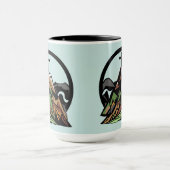 古い険しいクリスチャン十字架 マグカップ (中央)