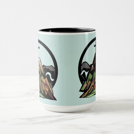 古い険しいクリスチャン十字架 マグカップ (中央)