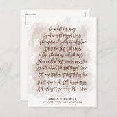古い険しいクロス歌詞ススタイリッシュクリプトイースター シーズンポストカード (正面/裏面)