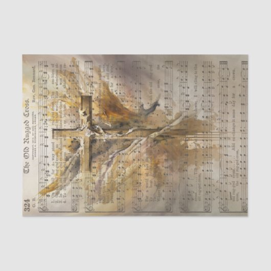 古い険しい十字架 薄葉紙 (正面)
