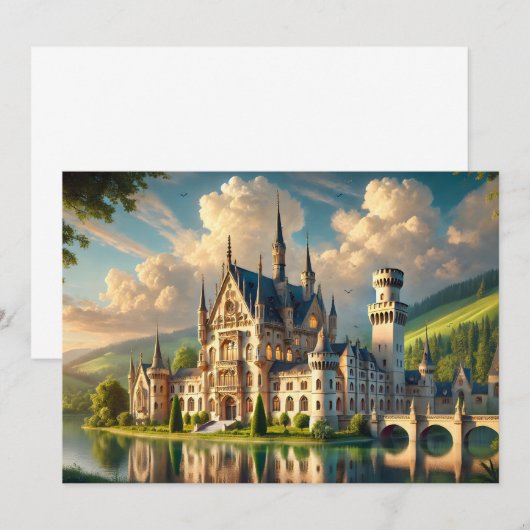 古い雄壮な城 招待状 (正面/裏面)