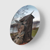 古い離れ家についての製粉 ラウンド壁時計 (傾斜)