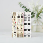 古い電気キーボード ポストカード (スタンド正面)