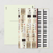 古い電気キーボード ポストカード (正面/裏面)