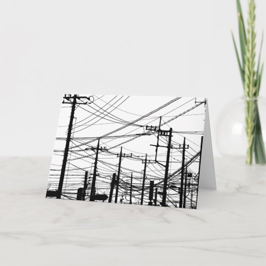 古い電話と電源ライン カード (正面)