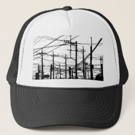 古い電話と電源ライン キャップ