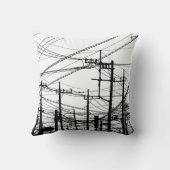 古い電話と電源ライン クッション (裏面)