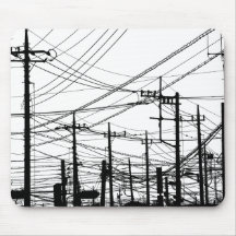 古い電話と電源ライン