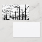 古い電話と電源ライン 名刺 (正面/裏面)