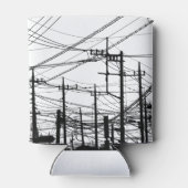 古い電話と電源ライン 缶クーラー (裏面)