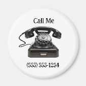 古い電話にファッションド電話パーソナライズされたする マグネット (正面)