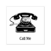 古い電話に電話ファッションドする セルフインキングスタンプ (デザイン)