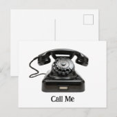 古い電話に電話ファッションドする ポストカード (正面/裏面)