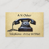 古い電話イメージ 名刺 (正面)