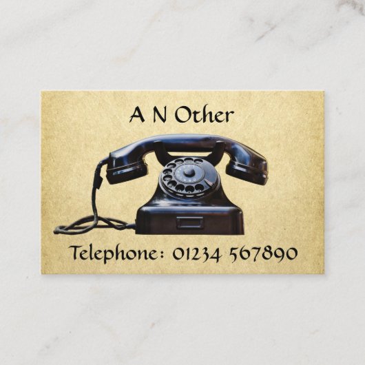 古い電話イメージ 名刺 (正面)
