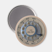 古い電話ダイヤル、番号の追加 マグネット (正面/裏面)