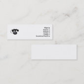 古い電話プロフィールカード スキニー名刺 (正面/裏面)