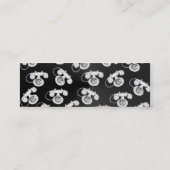 古い電話プロフィールカード スキニー名刺 (裏面)