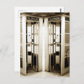 古い電話ボックスの写真 ポストカード (正面/裏面)