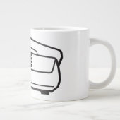 古い電話記号 ジャンボコーヒーマグカップ (右)