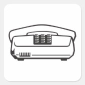 古い電話記号 スクエアシール (正面)