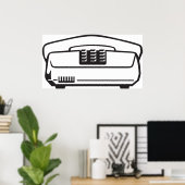 古い電話記号 ポスター (ホームオフィス)