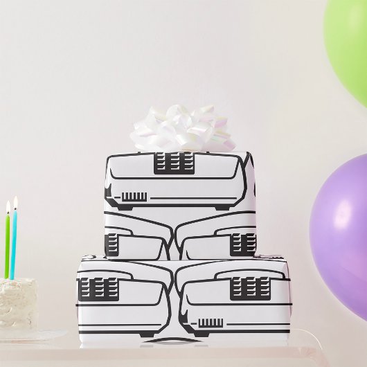 古い電話記号 ラッピングペーパー