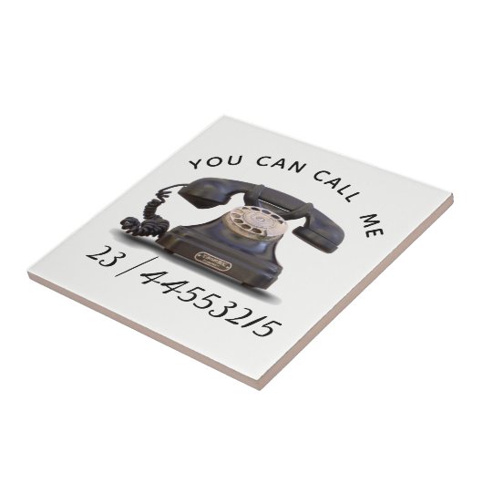 古い電話 – 番号の追加 タイル (側面)