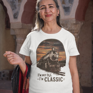 古い電車よ私は古くはない私はクラシック Tシャツ
