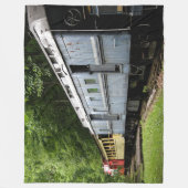 古い電車 フリースブランケット (正面)